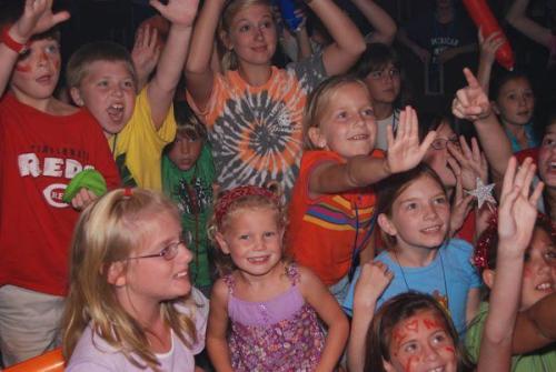 Emma with all of her camp friends